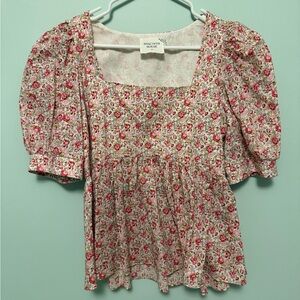 Floral Puff Sleeve Top